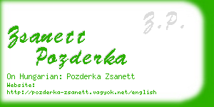 zsanett pozderka business card